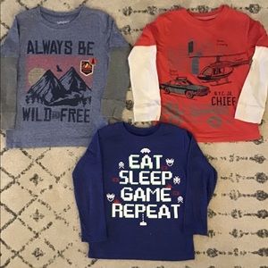 Boys Size 5 Long Sleeve Tees
